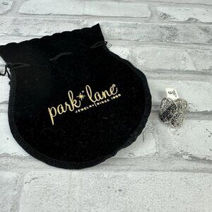 Parklane Jewelry Silvertone Faux Diamond Swirl Ring Size 6 New With Tags